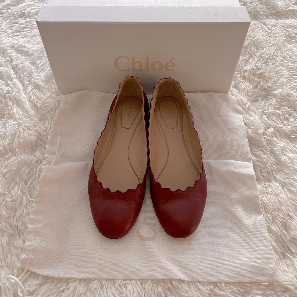 Chloe Lauren Scalloped Ballet Flat, 7US/37